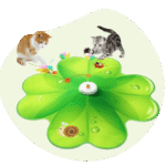 FEELNEEDY Electric Cat Toy with Feather & LED Light